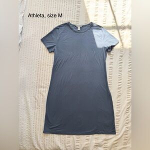 Athleta T-shirt Dress - blue grey - size medium